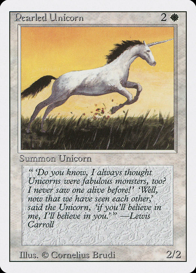 MTG: Revised 030: Pearled Unicorn 