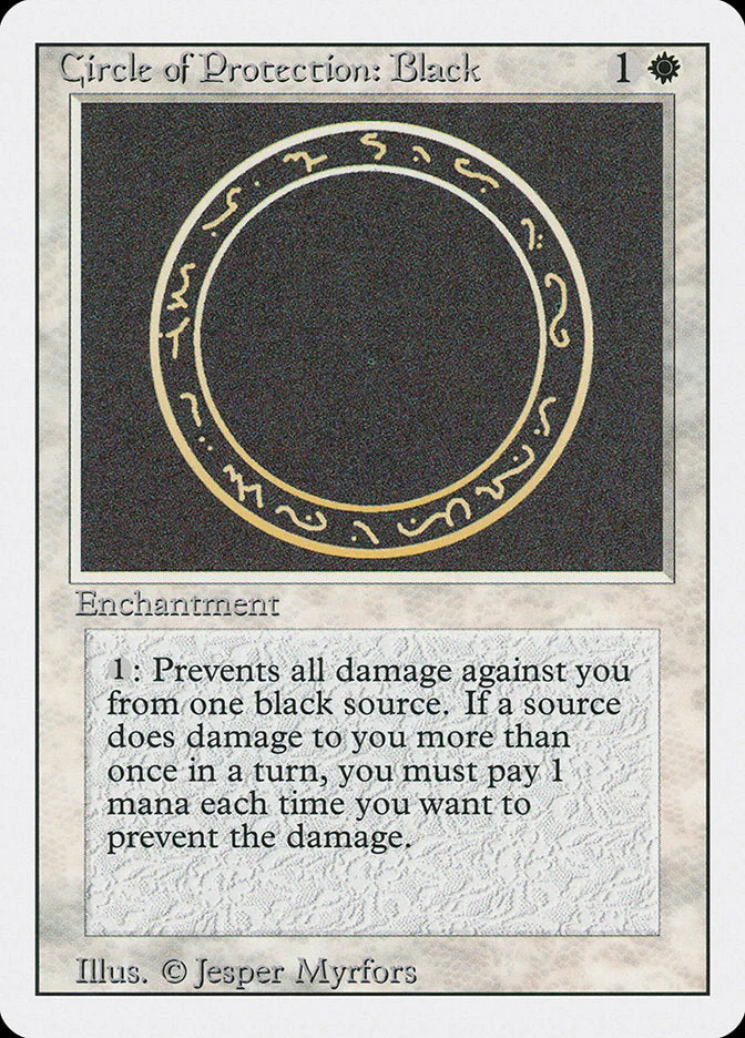 MTG: Revised 009: Circle of Protection Black 