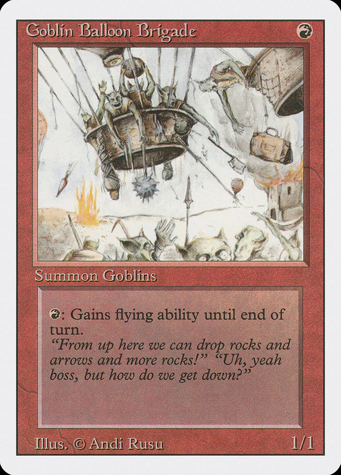 MTG: Revised 154: Goblin Balloon Brigade 