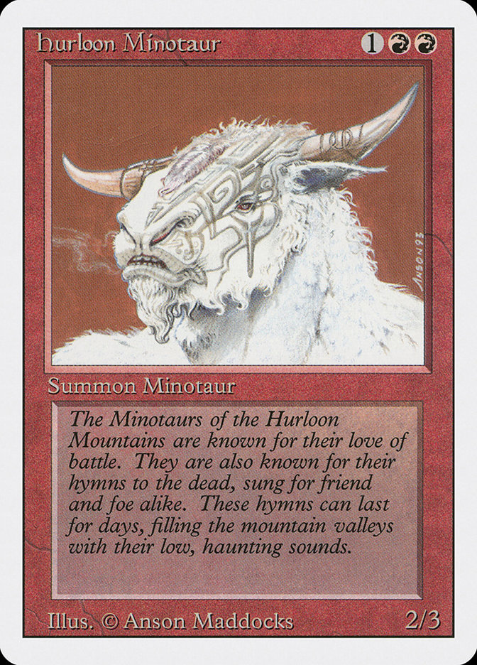 MTG: Revised 159: Hurloon Minotaur 