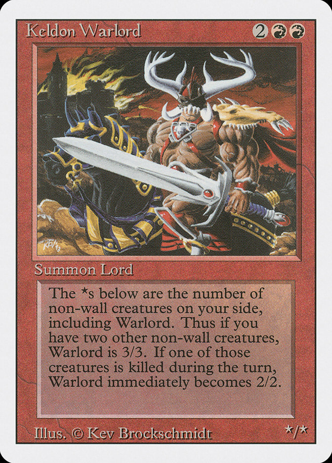 MTG: Revised 160: Keldon Warlord 