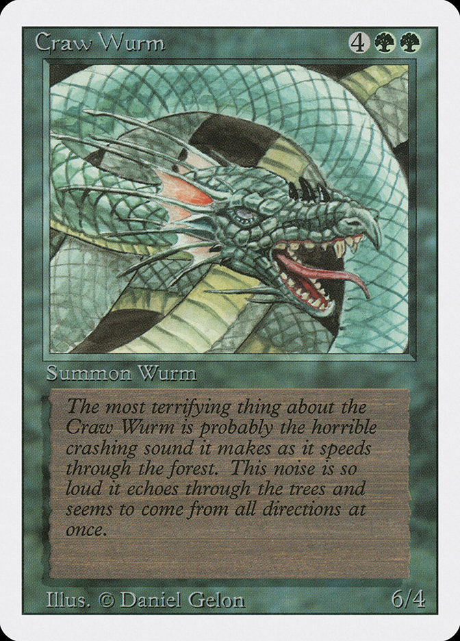 MTG: Revised 190: Craw Wurm 