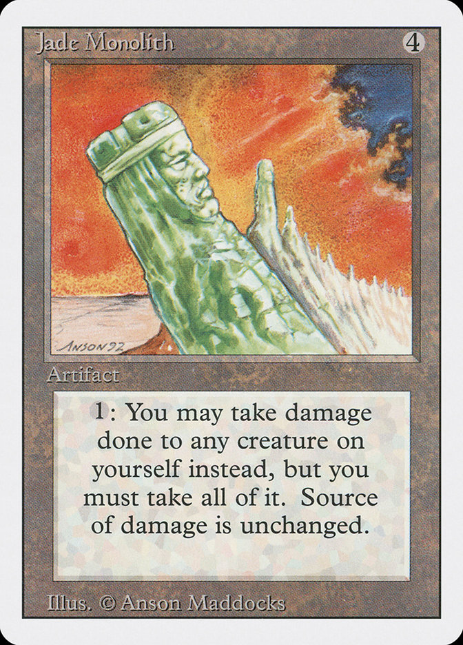 MTG: Revised 255: Jade Monolith 