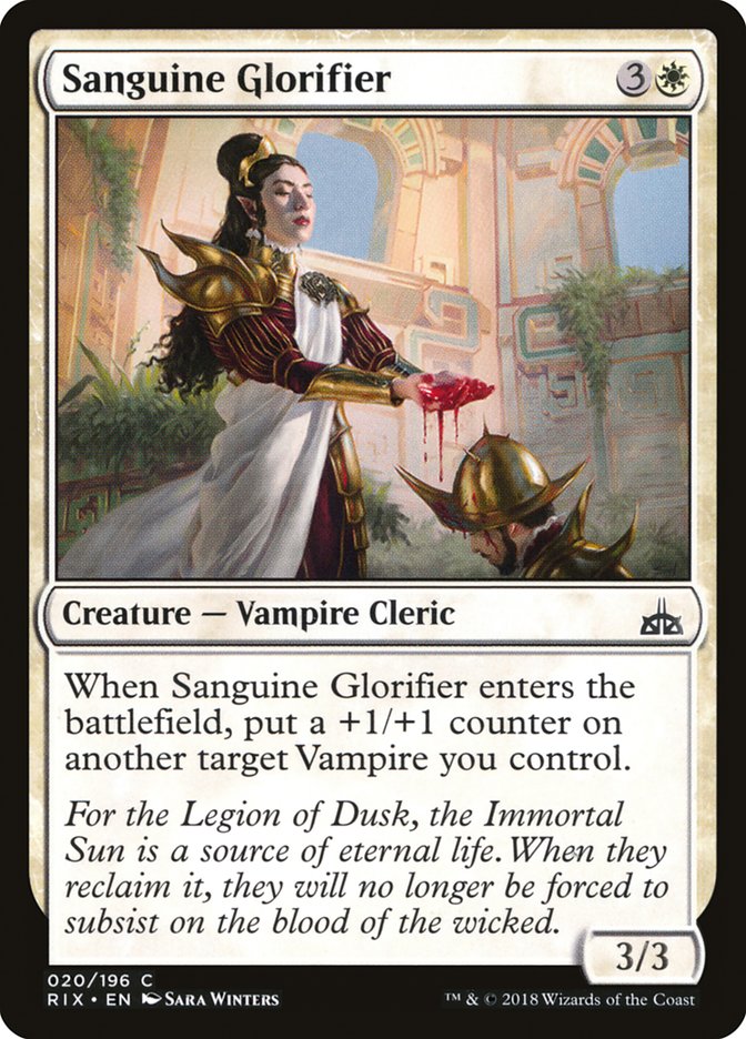 MTG: Rivals of Ixalan 020: Sanguine Glorifier 