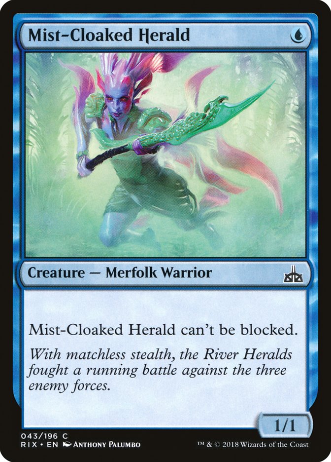 MTG: Rivals of Ixalan 043: Mist-Cloaked Herald 