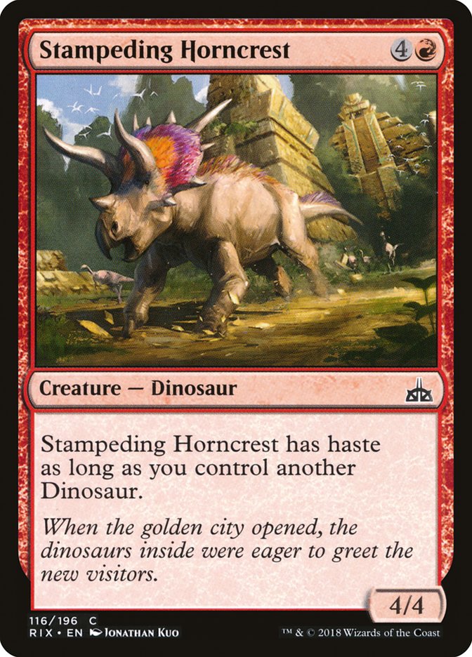 MTG: Rivals of Ixalan 116: Stampeding Horncrest 