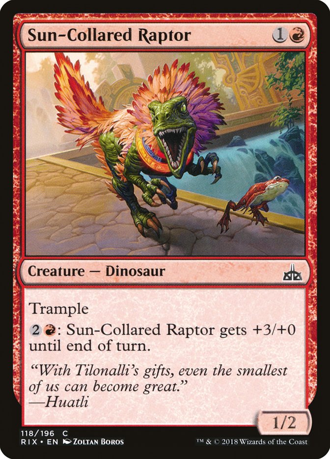 MTG: Rivals of Ixalan 118: Sun-Collared Raptor 