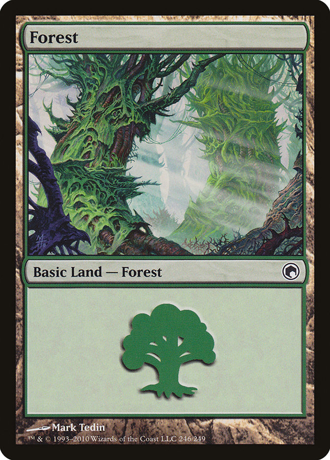 MTG: Scars of Mirrodin 248: Forest 246 - Foil 