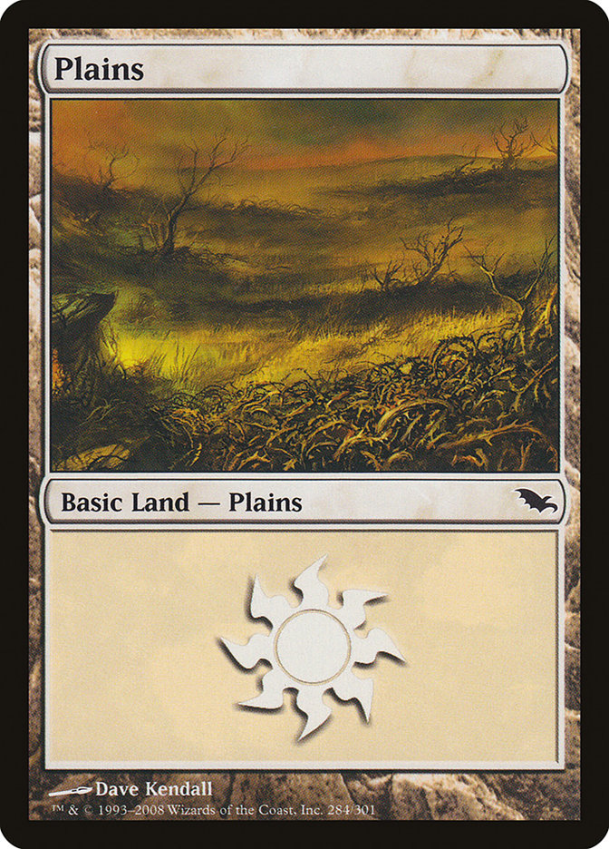 MTG: Shadowmoor 284: Plains (FOIL) 