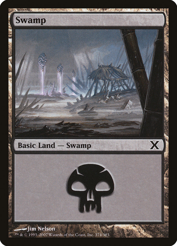 MTG: Tenth Edition 374: Swamp (FOIL) 