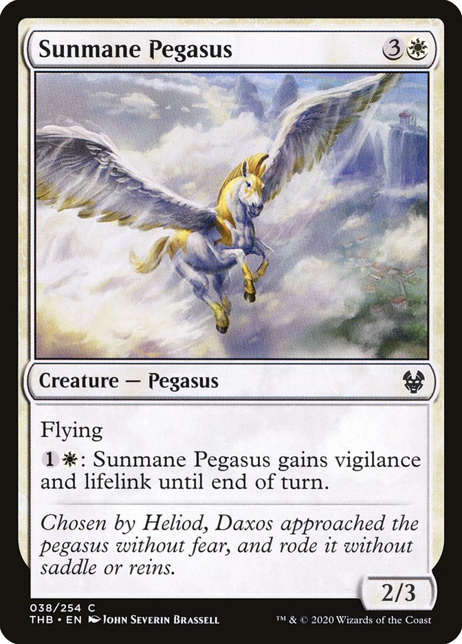 MTG: Theros Beyond Death 038: Sunmane Pegasus 