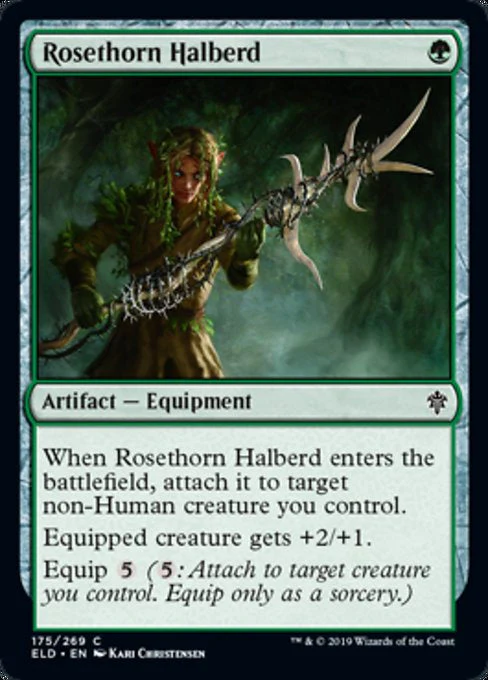 MTG: Throne of Eldraine 175: Rosethron Halberd 