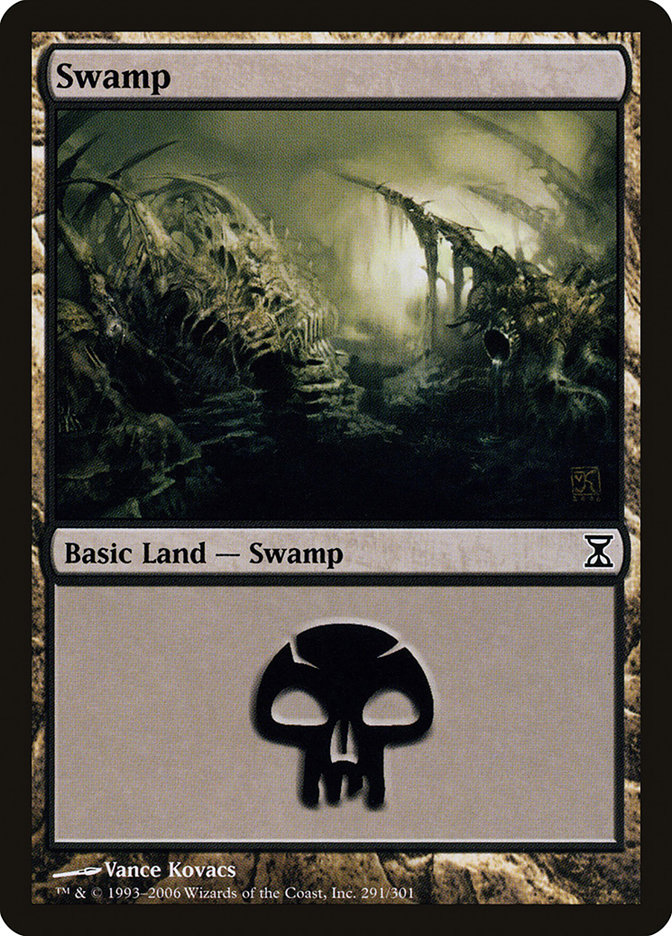 MTG: Time Spiral 291: Swamp - Foil 