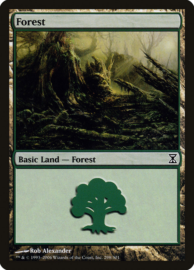 MTG: Time Spiral 298: Forest - Foil 