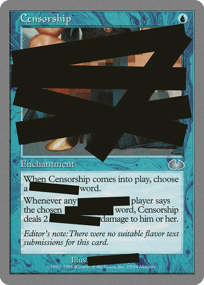 MTG: Unglued: Censorship 