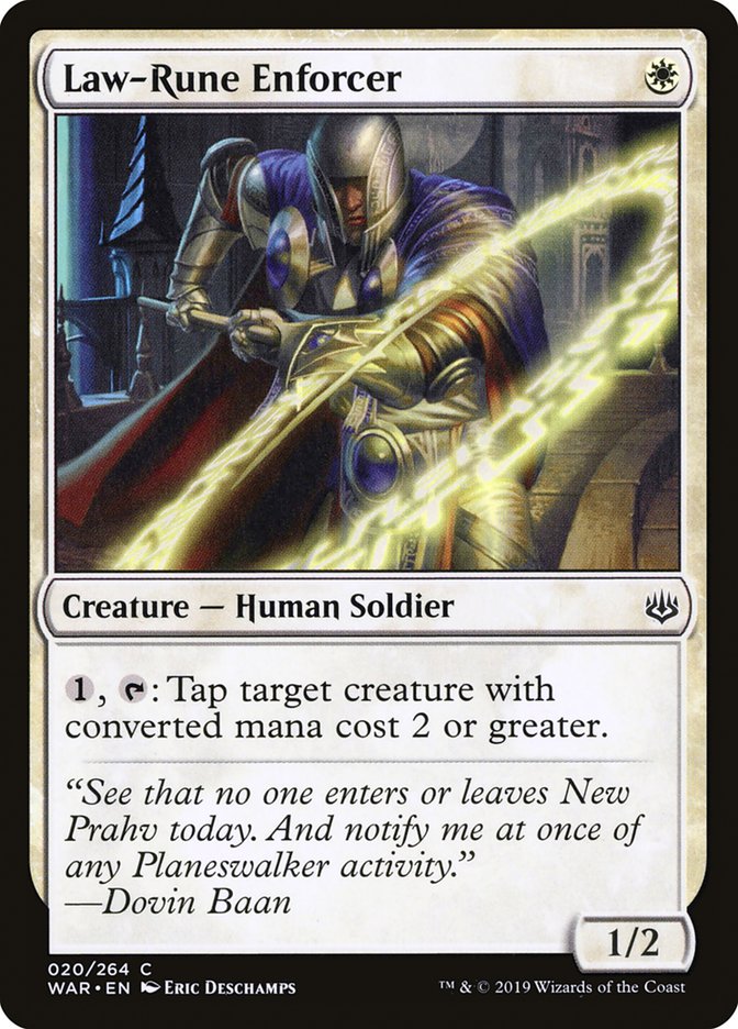 MTG: War of the Spark 020: Law-Rune Enforcer 