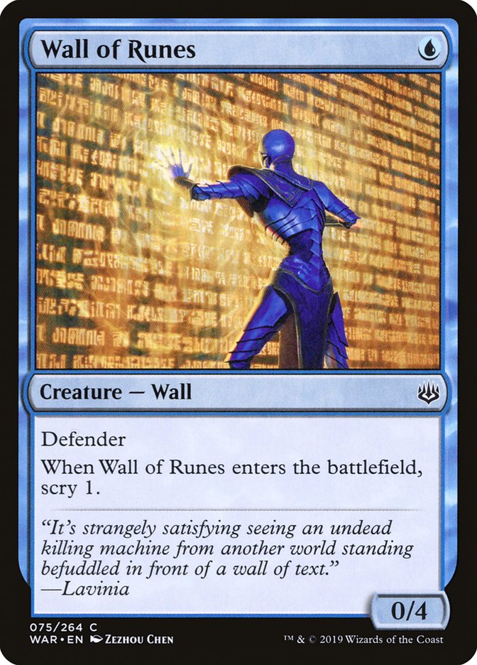 MTG: War of the Spark 075: Wall of Runes 