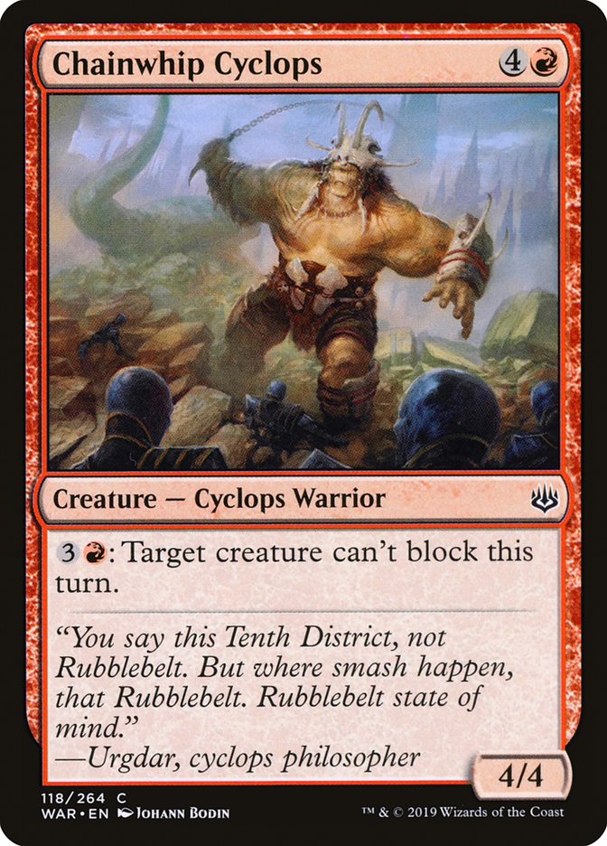 MTG: War of the Spark 118: Chainwhip Cyclops 