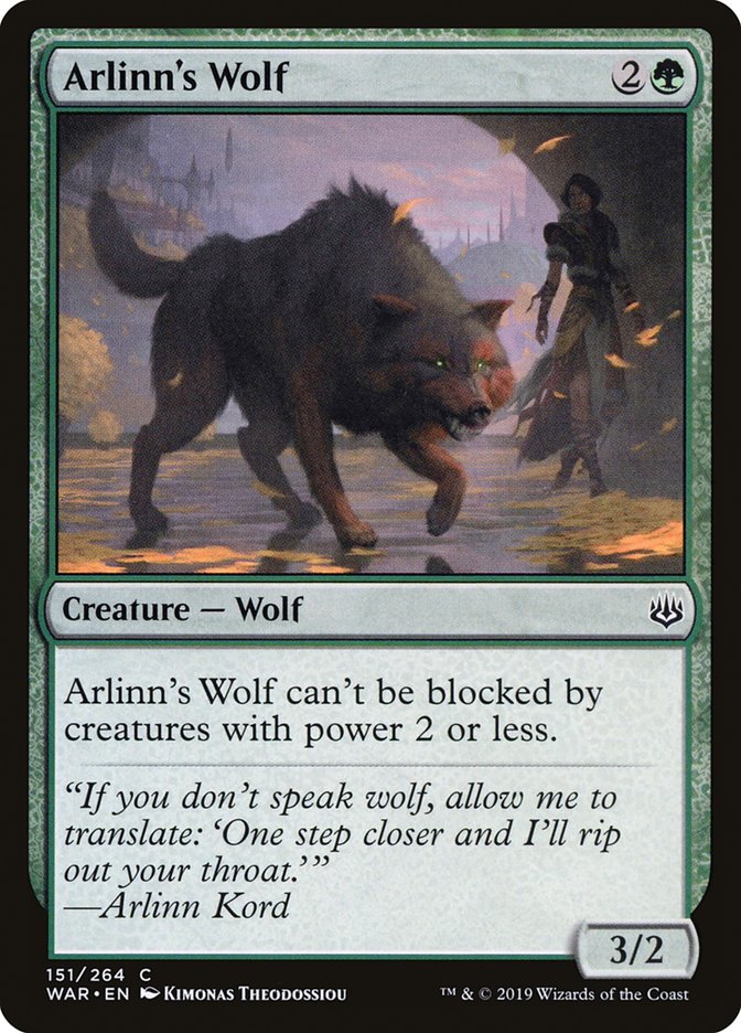 MTG: War of the Spark 151: Arlinns Wolf 