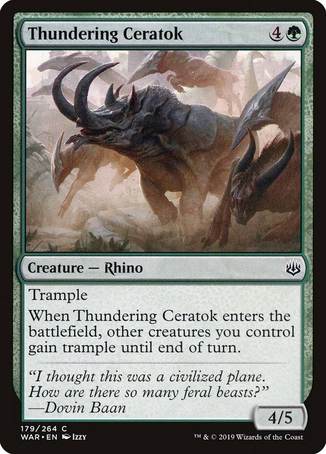 MTG: War of the Spark 179: Thundering Ceratok 