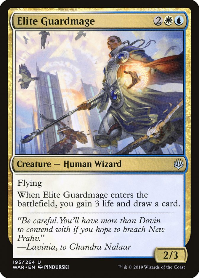 MTG: War of the Spark 195: Elite Guardmage 