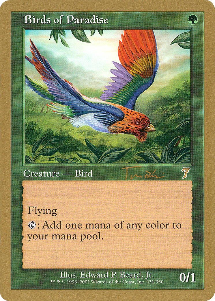 MTG: World Championship Decks: Birds of Paradise (2001 Jan Tomcani) 