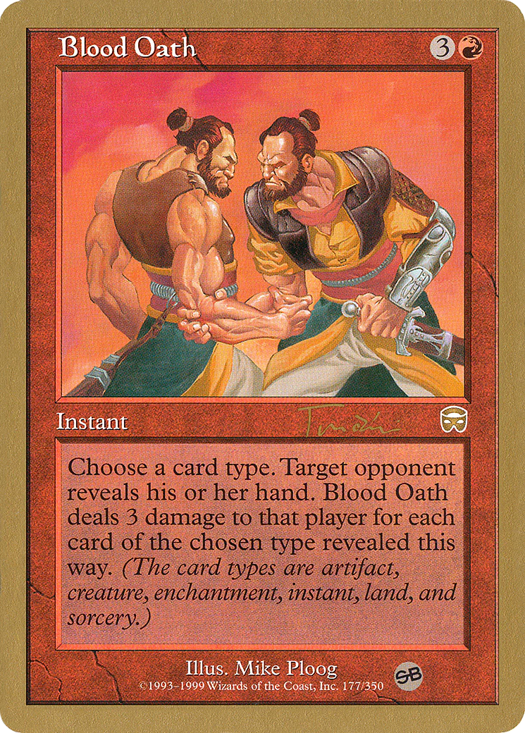 MTG: World Championship Decks: Blood Oath (2001 Jan Tomacani) 