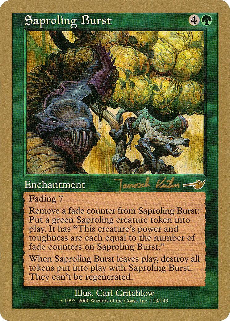 MTG: World Championship Decks: Saproling Burst (2000 Janosch Kuhn) 