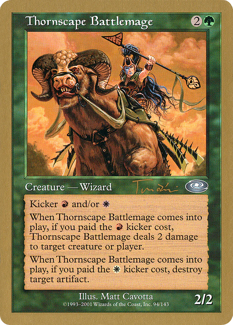 MTG: World Championship Decks:Thornscape Battlemage (2001 Jan Tomcani)  