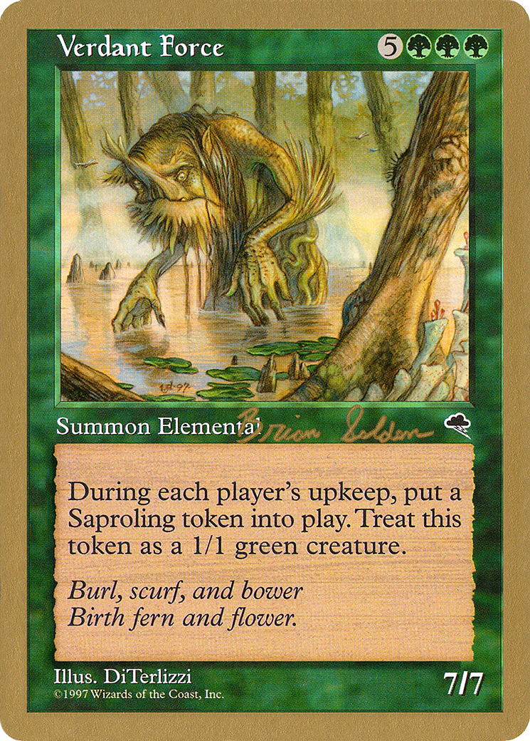 MTG: World Championship Decks: Verdant Force (1998 Brian Selden) 