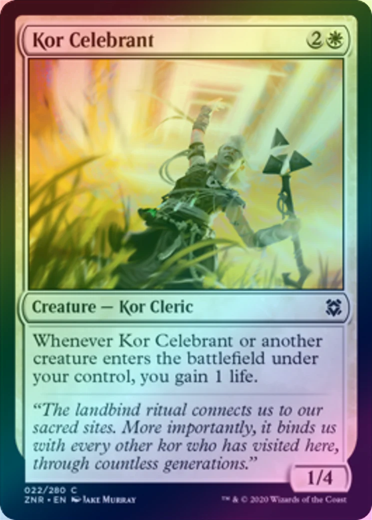 MTG: Zendikar Rising 022: Kor Celebrant (FOIL) 