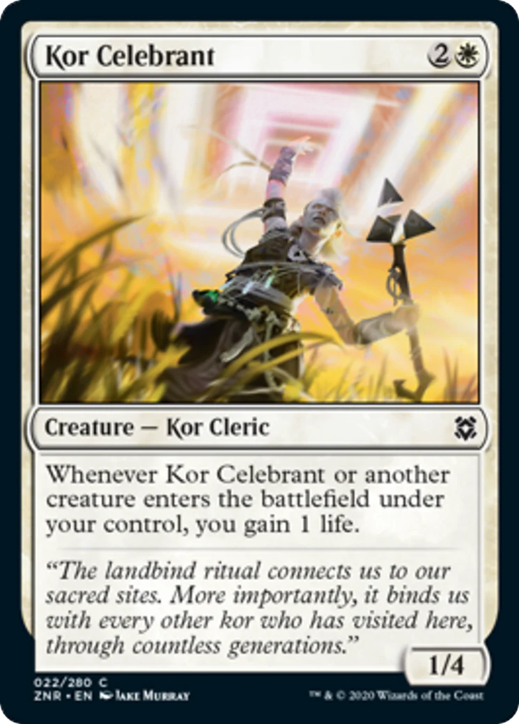 MTG: Zendikar Rising 022: Kor Celebrant 