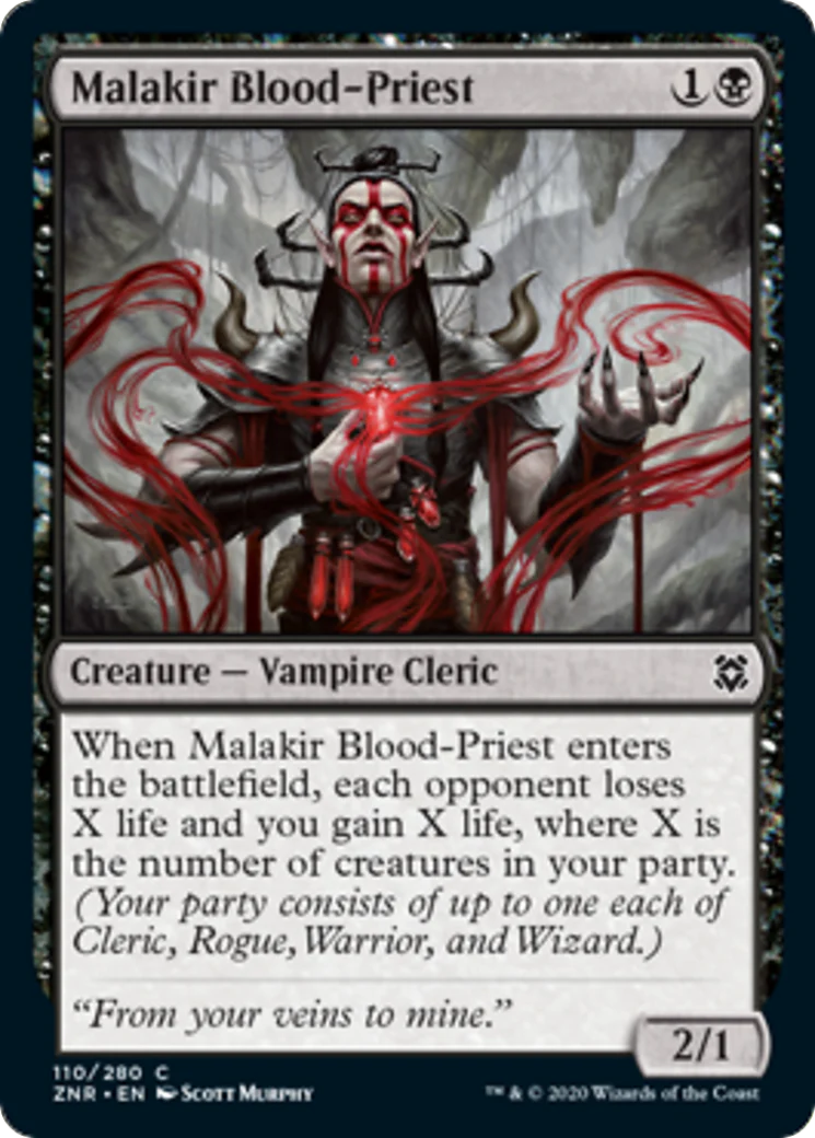 MTG: Zendikar Rising 110: Malakir Blood-Priest 