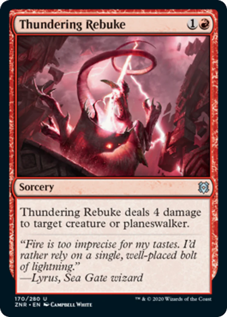 MTG: Zendikar Rising 170: Thundering Rebuke 