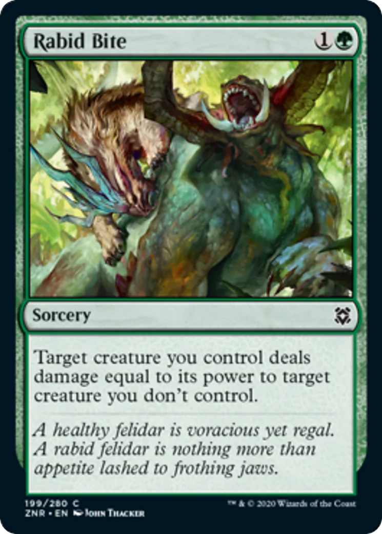 MTG: Zendikar Rising 199: Rabid Bite 