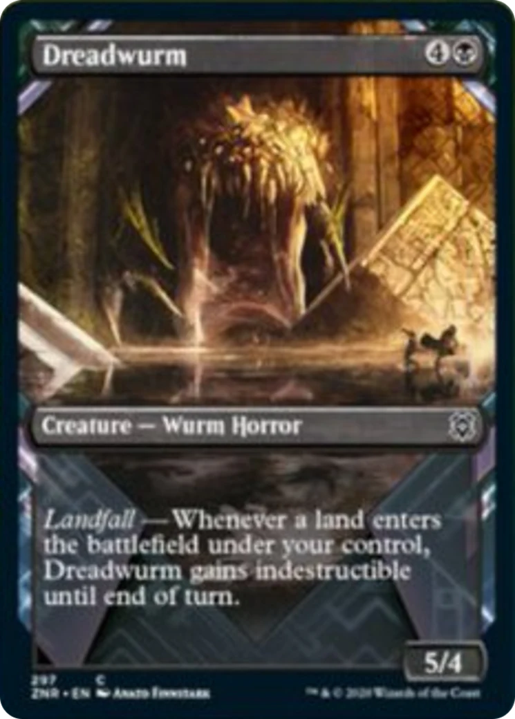 MTG: Zendikar Rising 297: Dreadwurm (Showcase) 