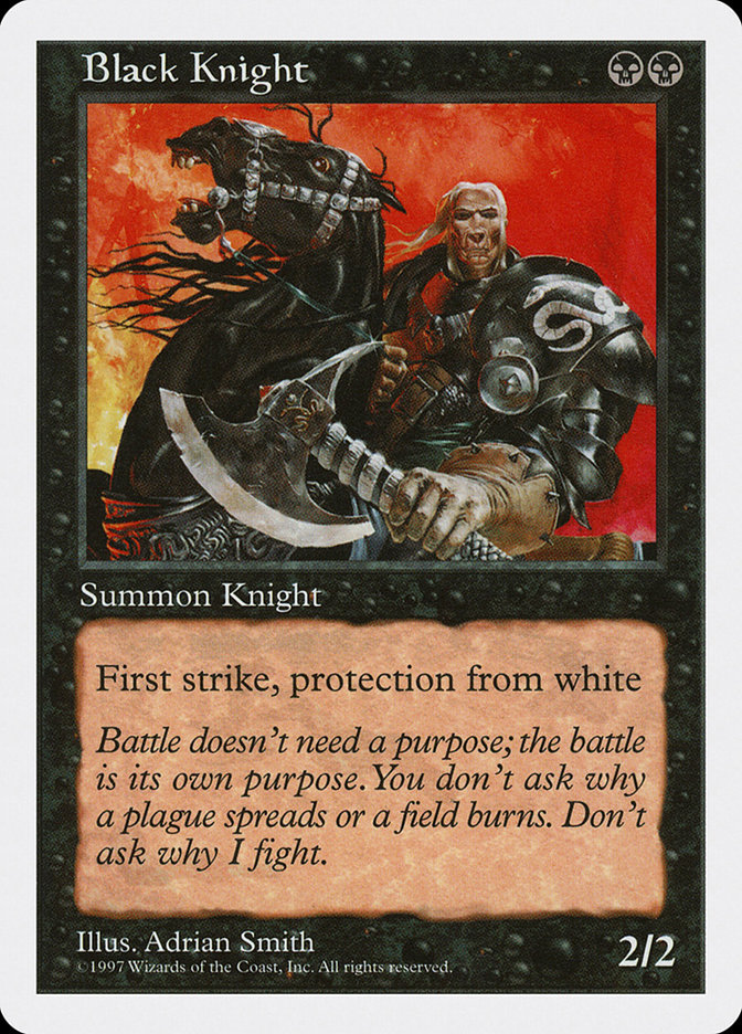 MTG: 5th Edition 143: Black Knight 