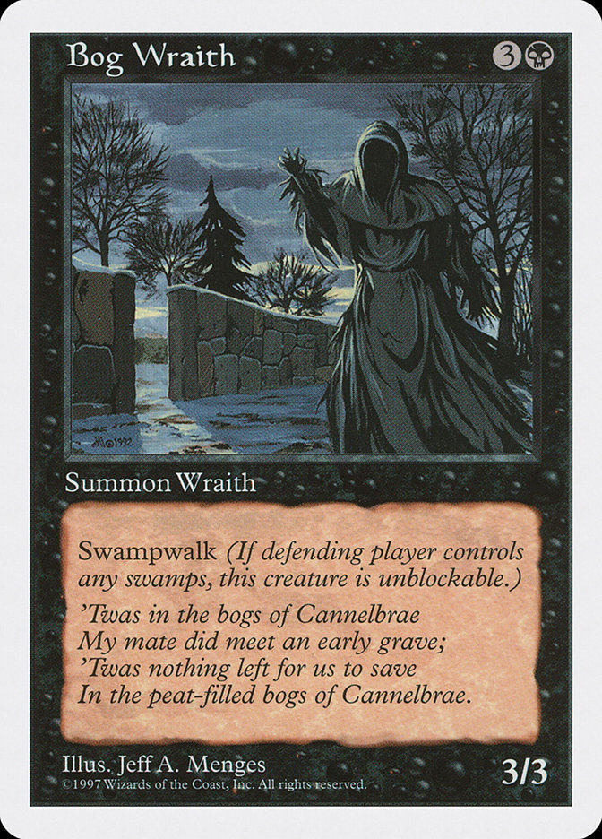 MTG: 5th Edition 147: Bog Wraith  