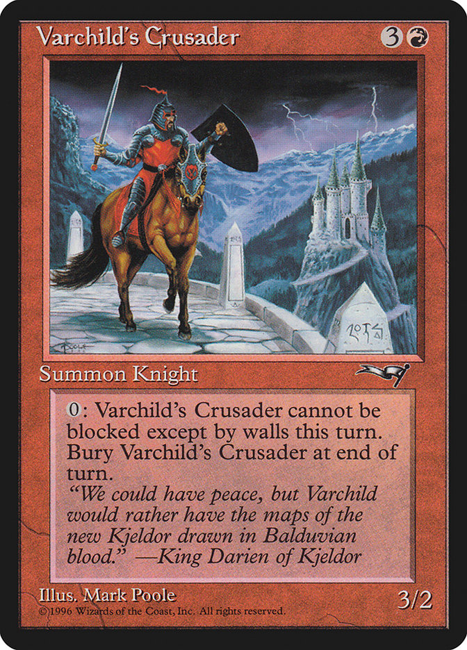 MTG: Alliances 082a: Varchilds Crusader 