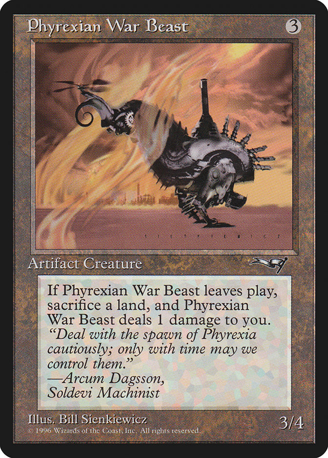 MTG: Alliances 127a: Phyrexian War Beast (Propeller Left) 