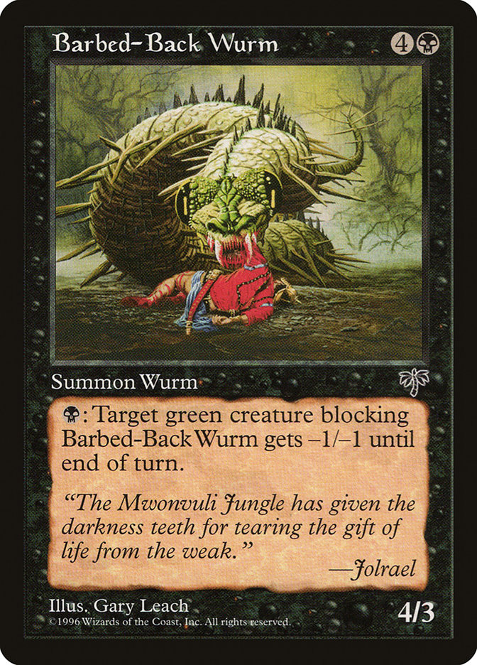 MTG: Mirage 105: Barbed-Back Wurm 