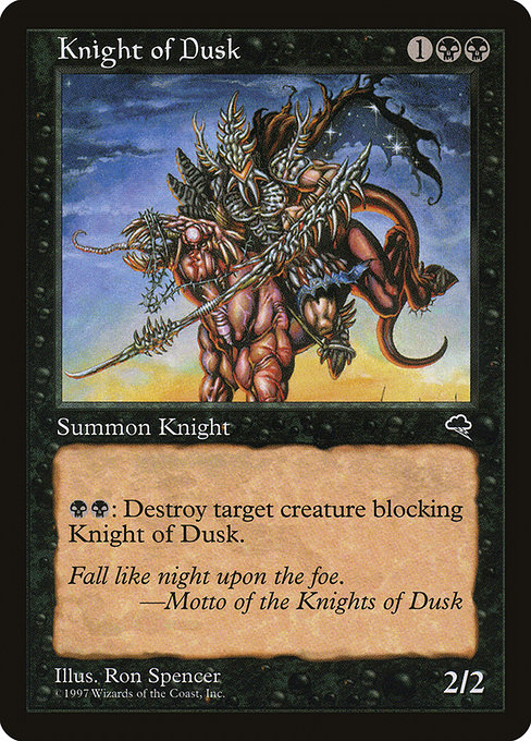 MTG: Tempest 140: Knight of Dusk 