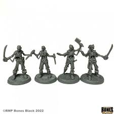 Reaper Bones Black: Skeletal Boarding Party (4) 