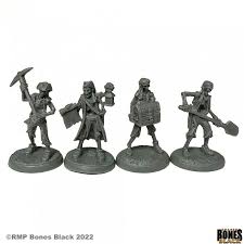 Reaper Bones Black: Skeletal Treasure Crew (4) 