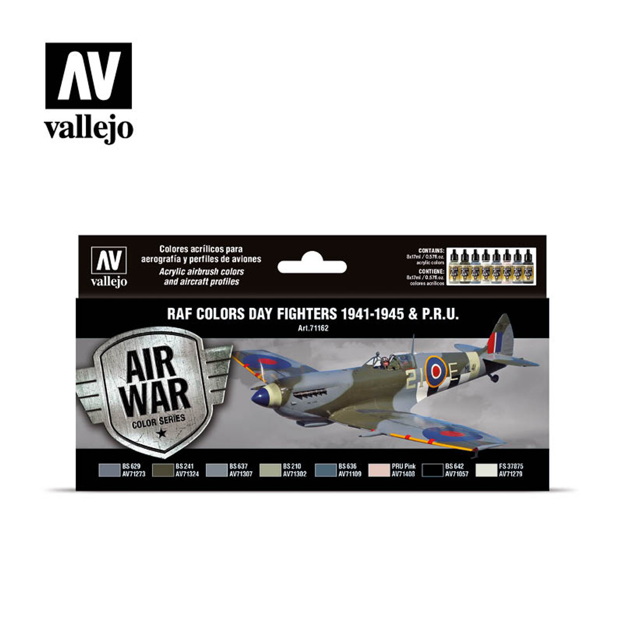 Vallejo Model Air Color 71162: RAF Colors Day Fighters 1941-1945 & P.R.U. 