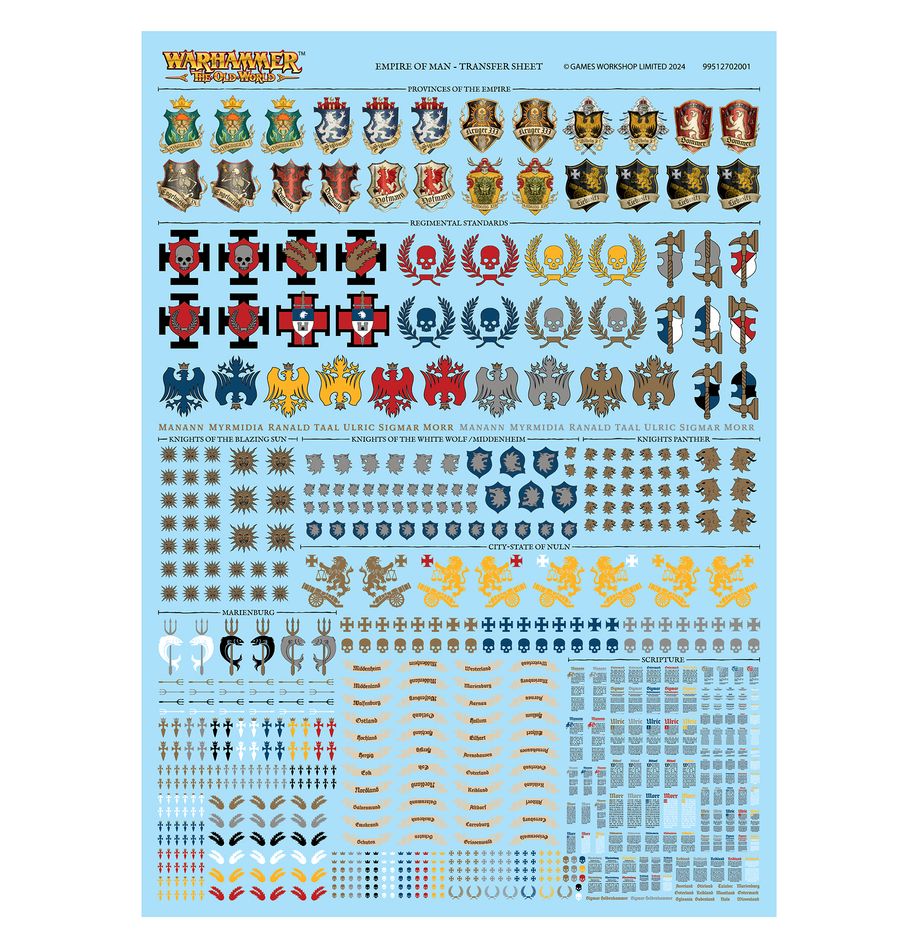 Warhammer: The Old World: Empire of Man Transfer Sheet 