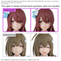 30 Minute Sisters: THE IDOLM@STER: OPTION HAIR STYLE &amp; FACE PARTS SET ((TENKA OSAKI/CHIYUKI KUWAYAMA) - 5066312 [4573102663122]