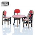 4Ground Miniatures: 28mm: Furniture: Food Court Table And Chairs 