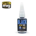 Ammo MIG: Slow Dry Cyanoacrylate Glue Black 