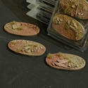 Battle Ready Bases: Badlands Oval 75mm (x3) 